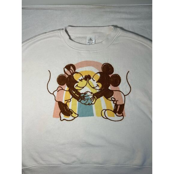 Disney Minnie And Mickey White Pullover Sweater Size Large - Picture 6 of 6